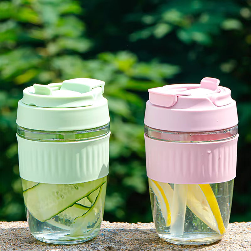 Borosilicate Glass Tumbler 350ML – Dual Drink Coffee Cup for Home & Office