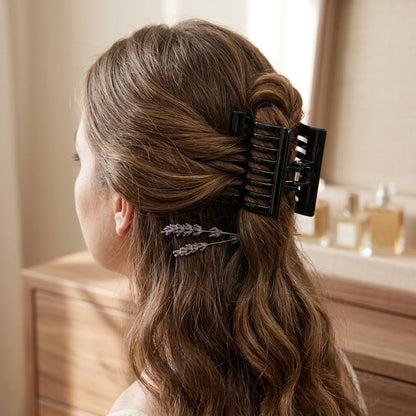 3Pcs Black Strong Hold Hair Clips Comfortable For All Hair Types