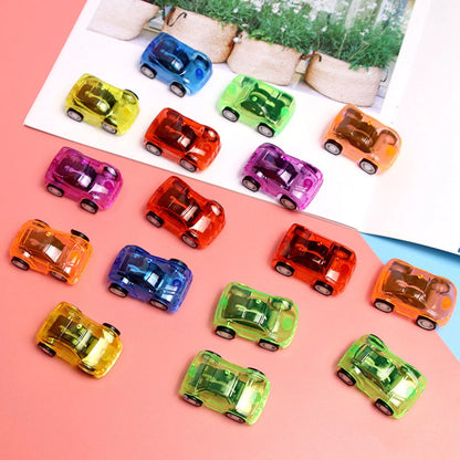 3 Pcs Crystal Candy Color Tiny Pull Back Cars, Under One Dollar