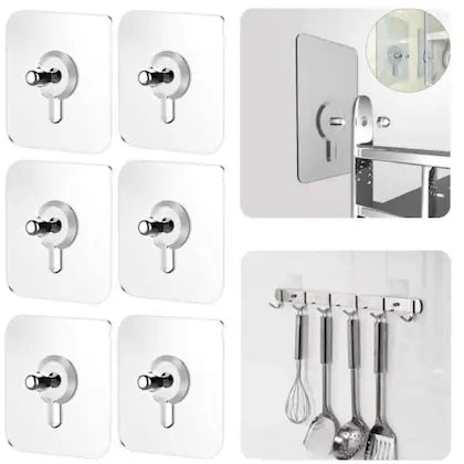 3 Pcs Non-Trace Self Adhesive Nails Hooks, Under One Dollar