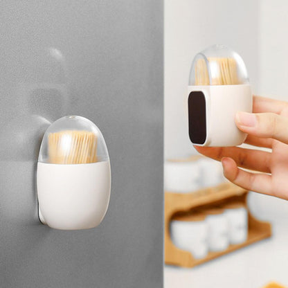 Egg Shape Magnetic Toothpick Storage Container