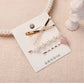 Experience Romantic Elegance with our 3Pcs Heart & Pearl Hairpin Set