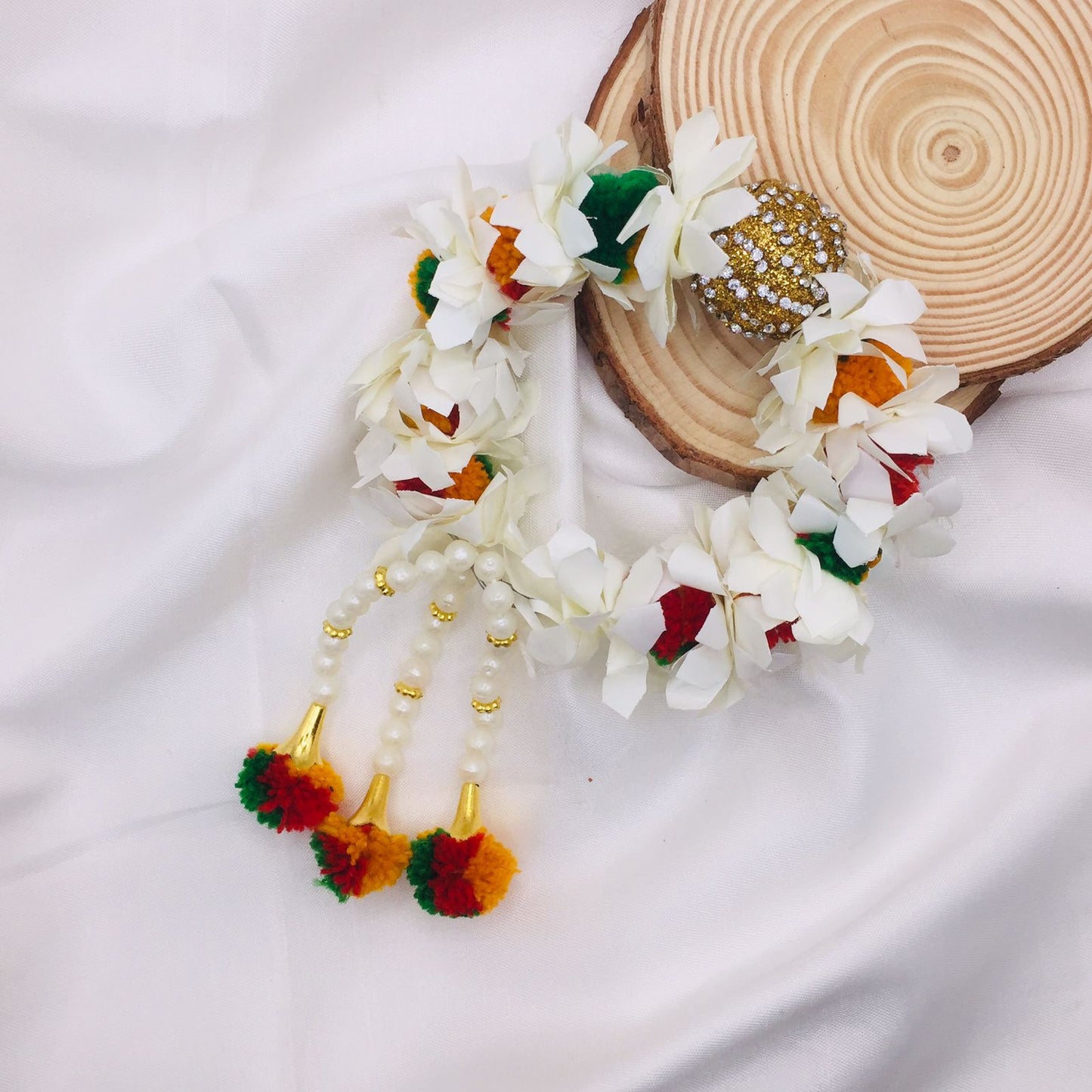 1 Pcs Traditional Artificial Flower Gajra Bangles(Multicolour)