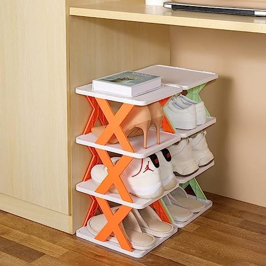 4 Layer Space Saving Shoe Assembly Shelf Rack