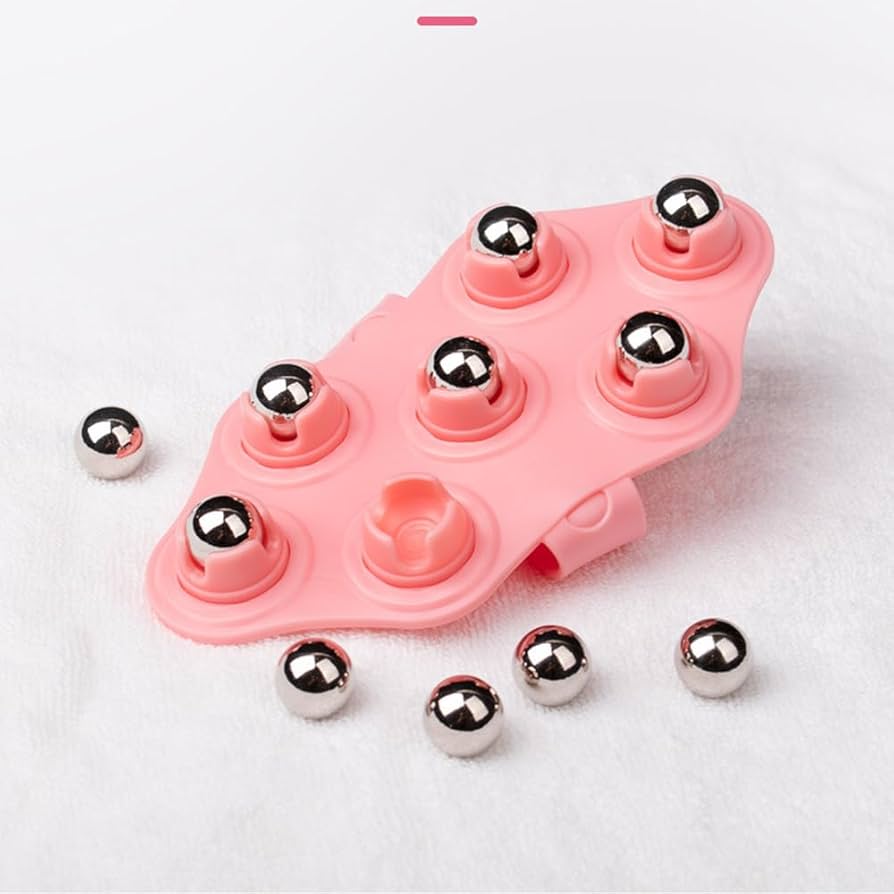 Silicone 7 Balls Bearing Massage Glove