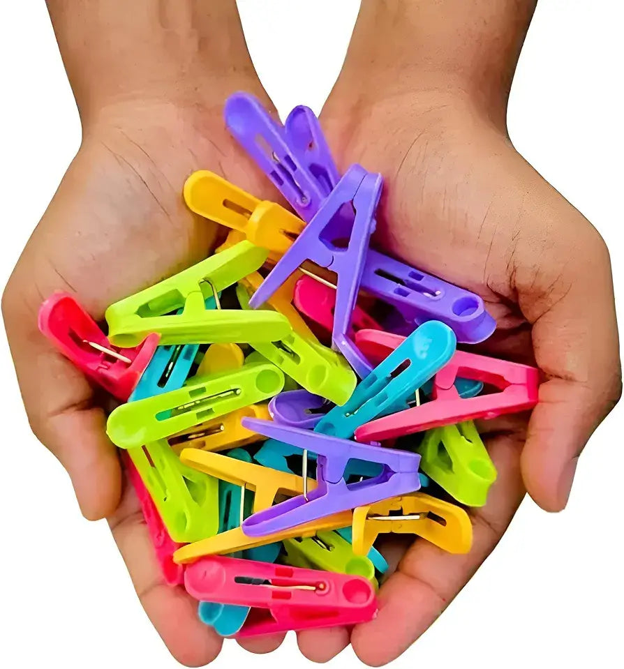 50Pcs Cloth Hanging Clips Multicolor