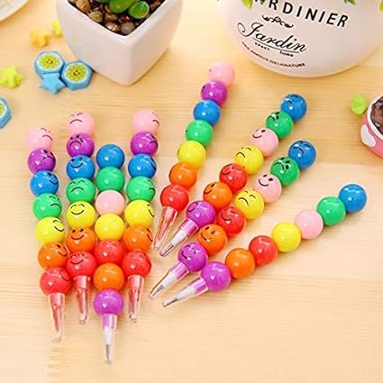 1 Pcs Imported Stacking Smiley Colorful Pencil