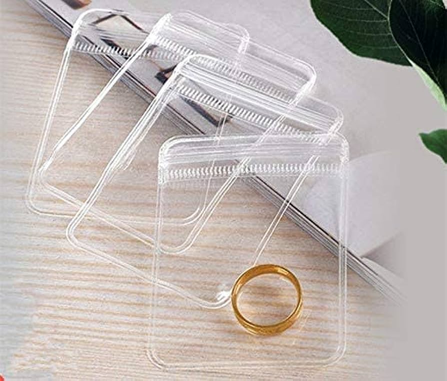 3pcs Transparent Zip Lock Plastic Bags For Jewellery Storage(6x8cm)