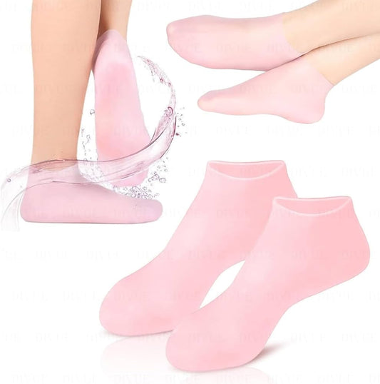 1 Pair Silicone Moisturizing Gel Heel Socks