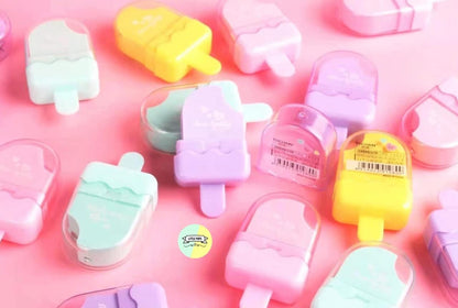 1 Pcs Creative Cute Jelly Popsicle Cartoon Eraser(Random Colour)