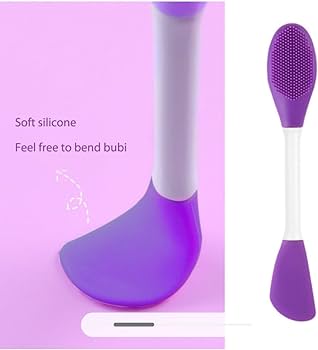 Multipurpose Double Sided Silicone Face Scrubber & Exfoliating Brush