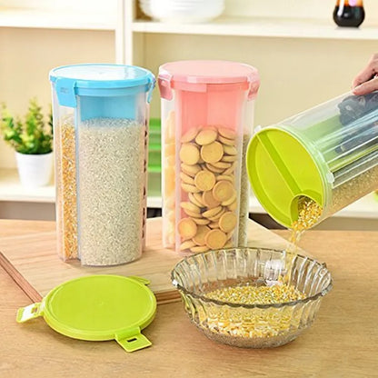 High Quality 3 Compartment Transparent Storage Jar