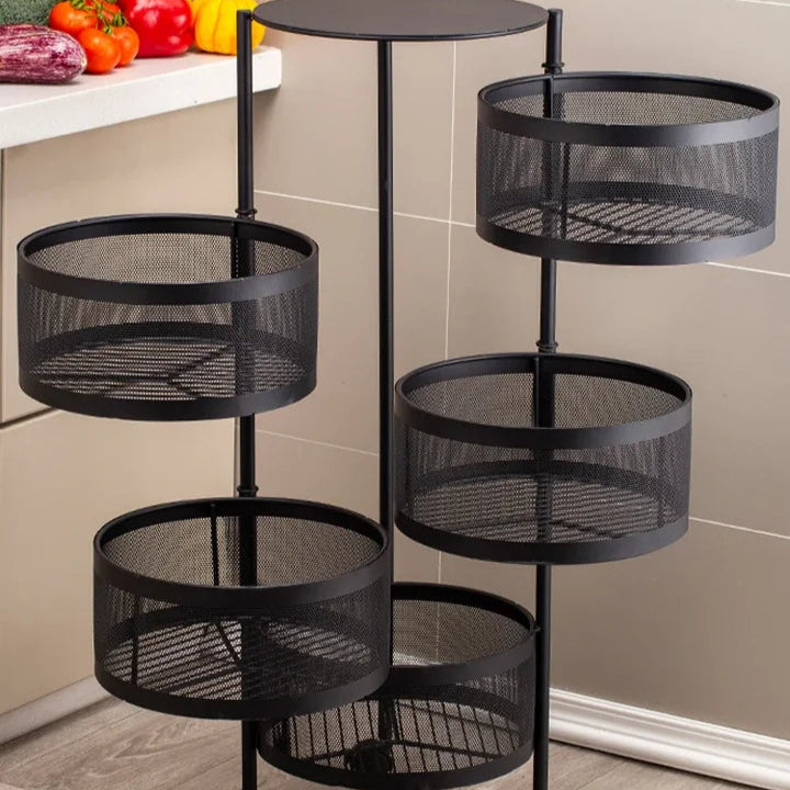 5 Layer Round Shape Kitchen Rack
