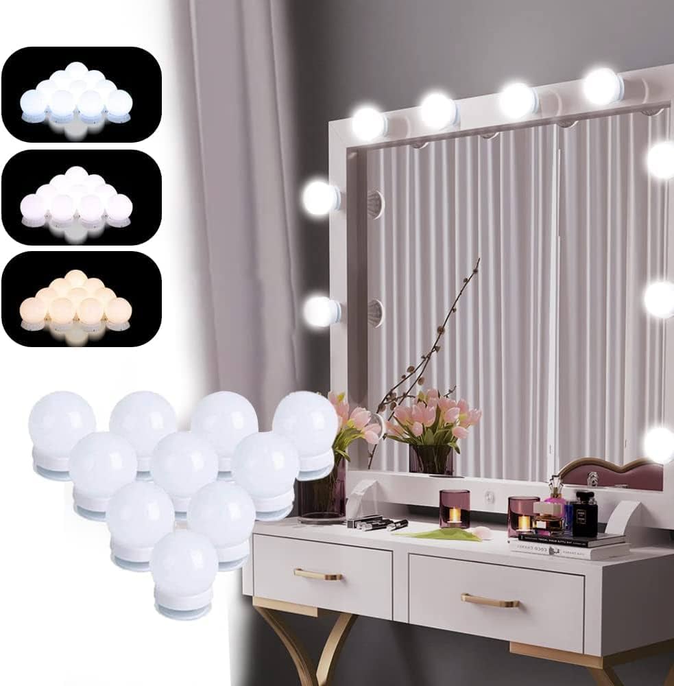 Makeup Mirror Vanity LED Lights 10 Bulbs