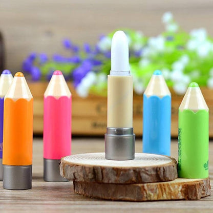 Cute Pencil Shaped Solid Moisturizer Stick Lip Balm(Random Flavour)