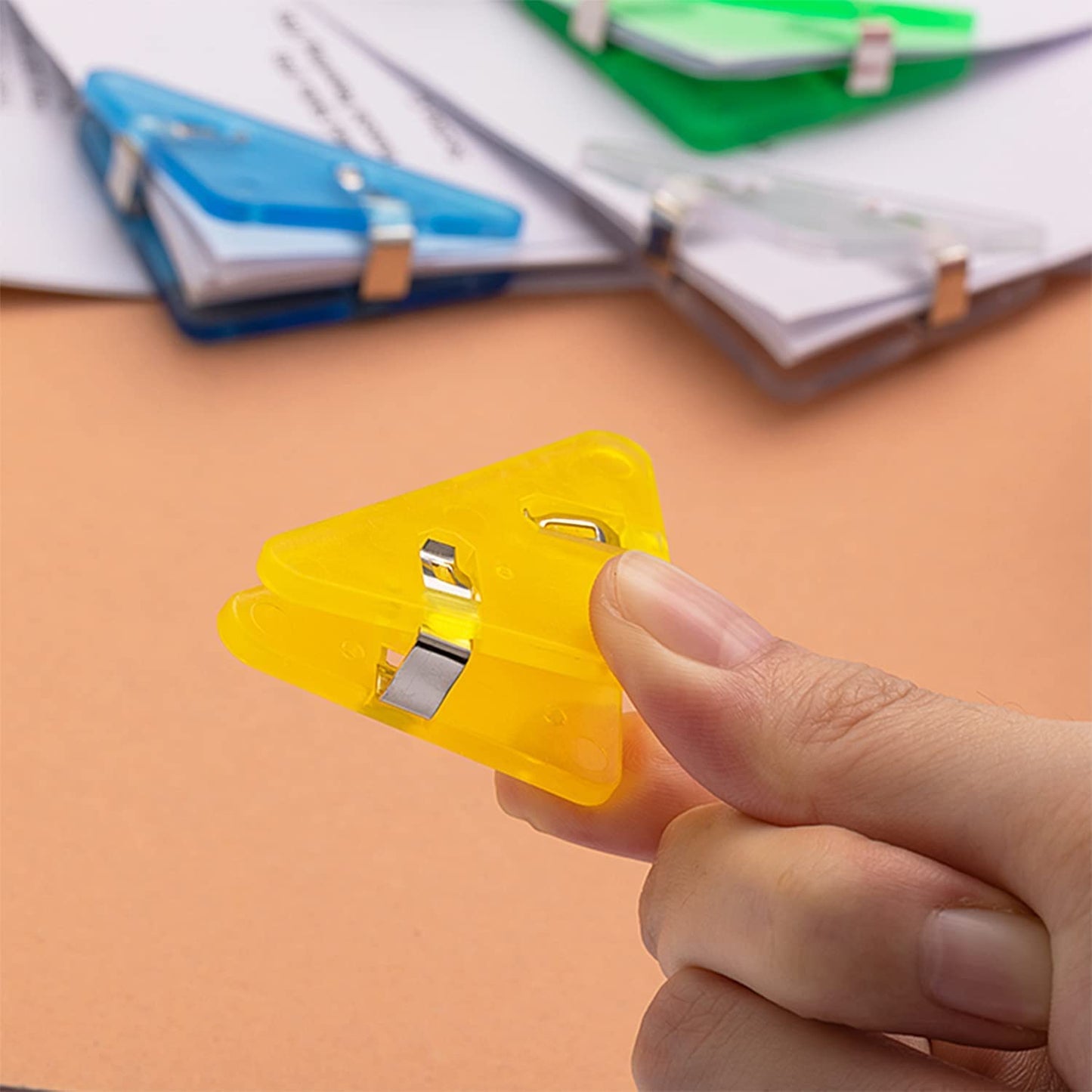 5Pcs Geometric Triangle Paper Clips