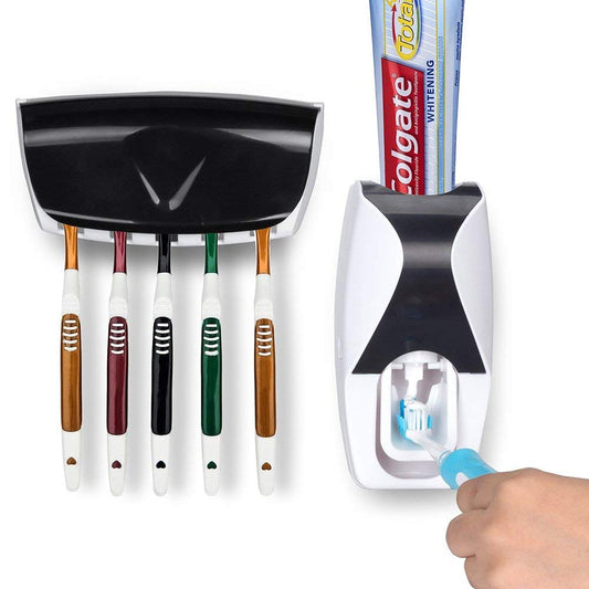 Automatic Black Toothpaste Dispenser