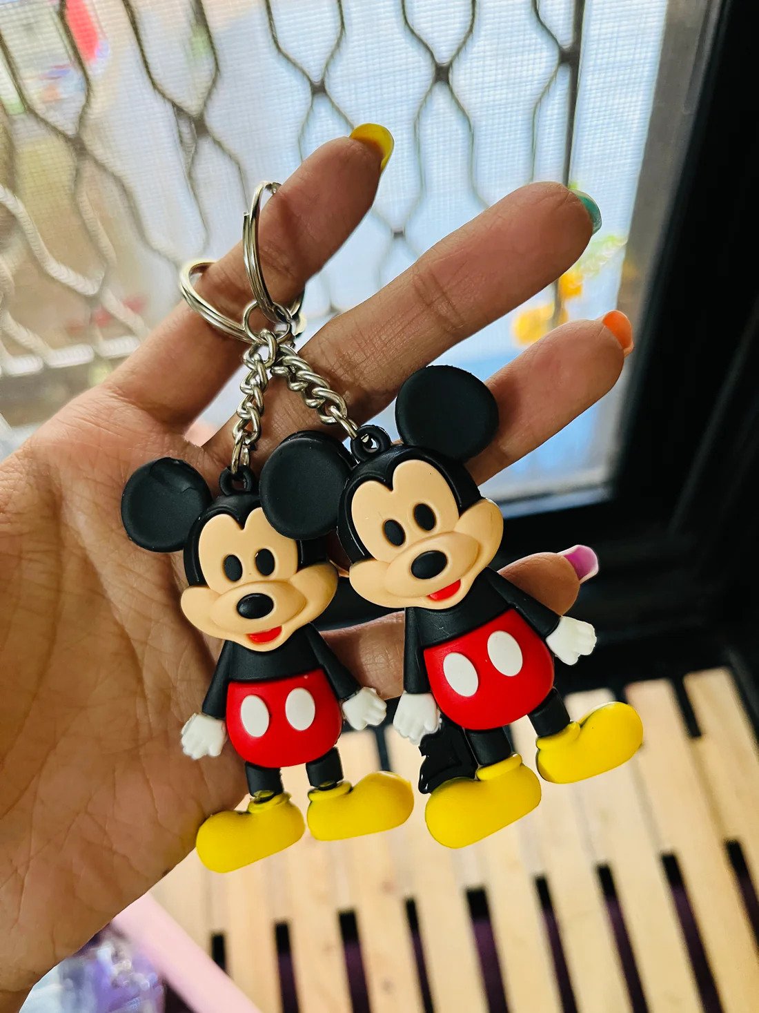 1 Pcs Cute Mickey Fancy Rubber Keychain