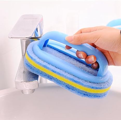 High Quality Plastic Handle Grip Multipurpose Cleaning Sponge Brush
