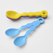 6PC Plastic Ice-cream Feeding Spoon For Kids