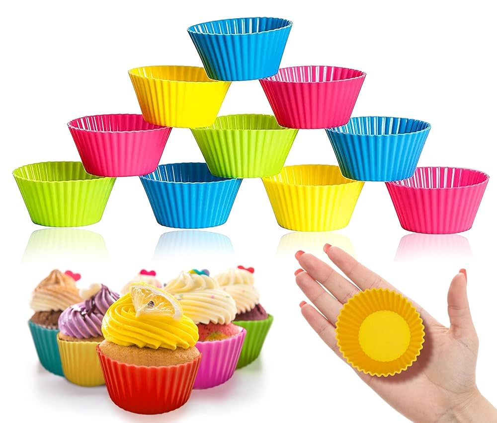 6Pcs Silicone Cup Cake Mold