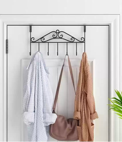 Multi-Purpose 7 Hooks Over The Door Hanger Rack