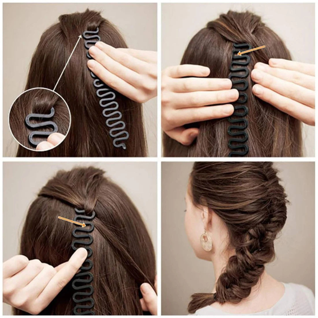 6Pcs Hair Braider Tool Set Easy Ponytail & Styling Accessories