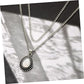 Water Drop Charm Layered Necklace