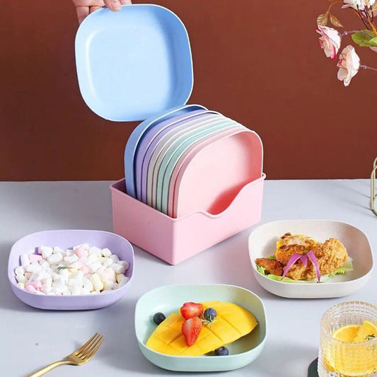 10Pcs Modern Simple and Small Snack Plates with Stand