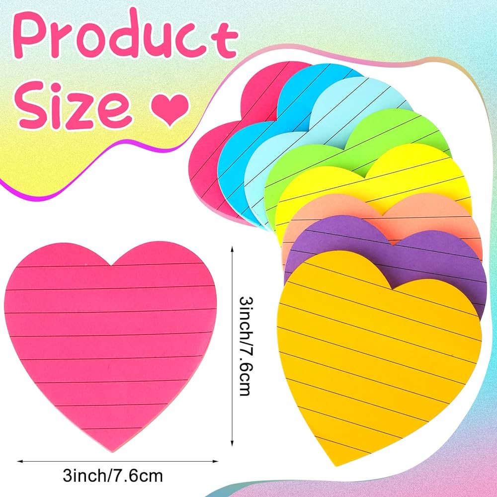 Heart Shaped Transparent Sticky Notes