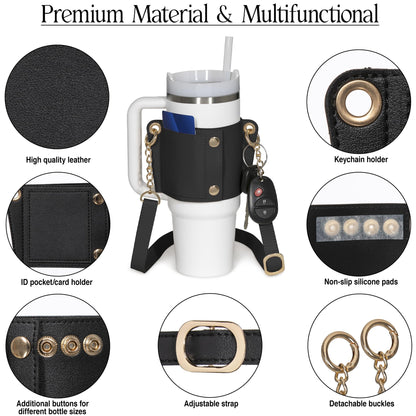 Premium Tumbler Carry Holder Belt With Adjustable Shoulder Strap