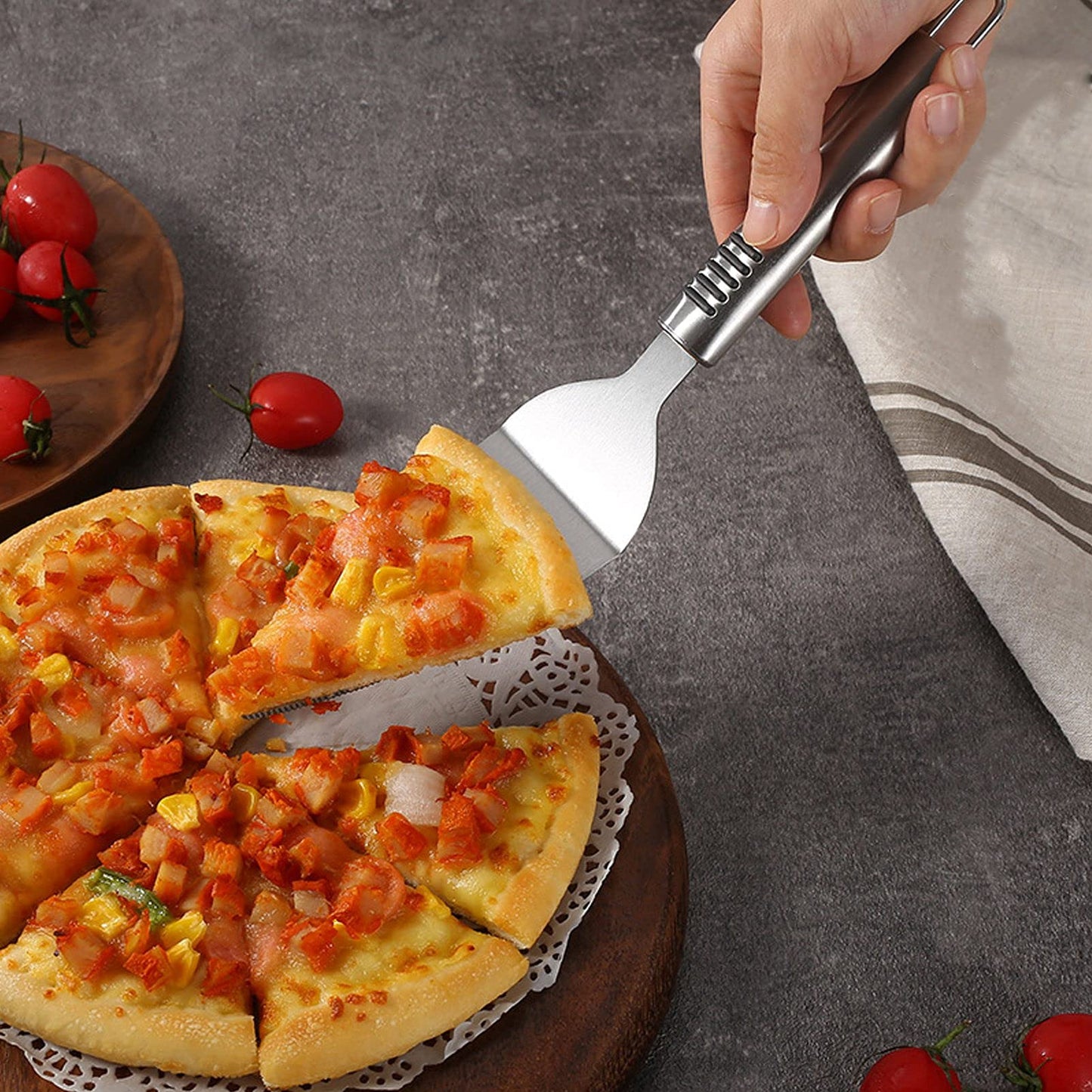 Stainless Steel Triangle Pizza Cake Spatula Cutter