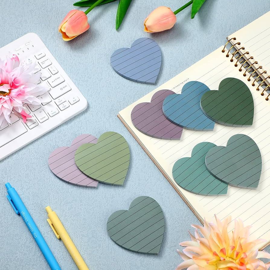 Heart Shaped Transparent Sticky Notes