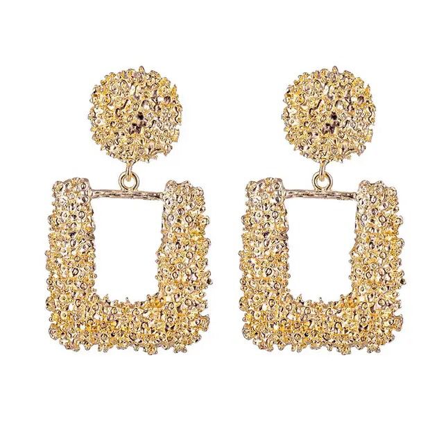 Gold Color Big Earrings
