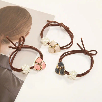 1 Pcs Fashion Pearl Flower Hair Rope(Random Colour)