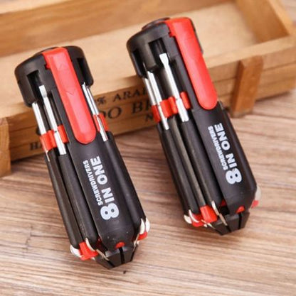 8 in 1 Professional Mini Screwdriver With Poweful Torch