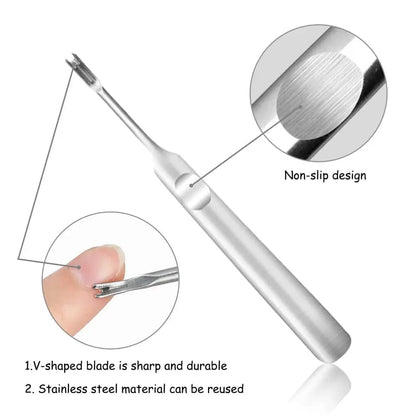 Stainless Steel Cuticle Pusher Dead Skin Remover