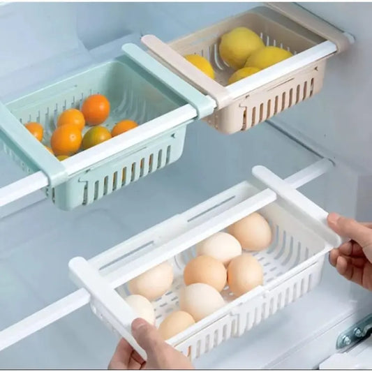 Set of 3 Organizer Fridge Drawer Basket