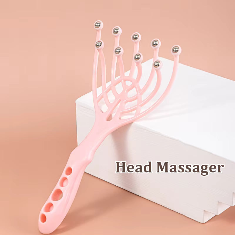 9 Prong Head Massager For Stress Relief & Relaxation