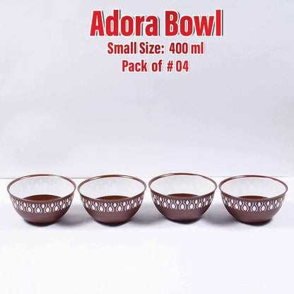 4 PC Adora Small Size Plastic Bowl ( Random Colors )