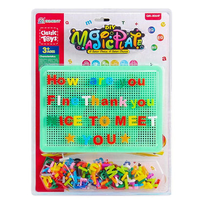 Alphabet ABC Words Pin Peg Board Puzzle Educational Building Blocks