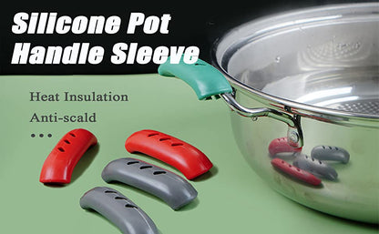 1 Pair Anti Slip Silicone Skillet Handle Cover