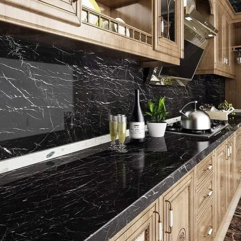 Black Marble Paper Sticker