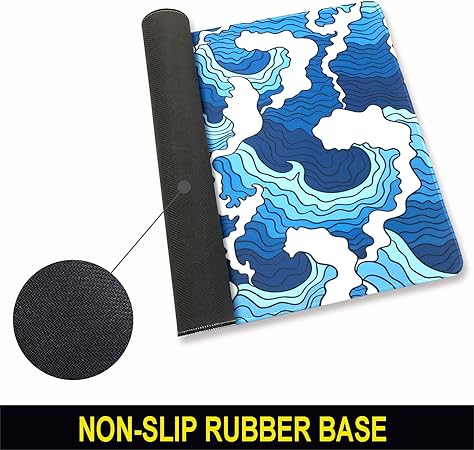 Blue Waves Desk Mat, Home and Living 