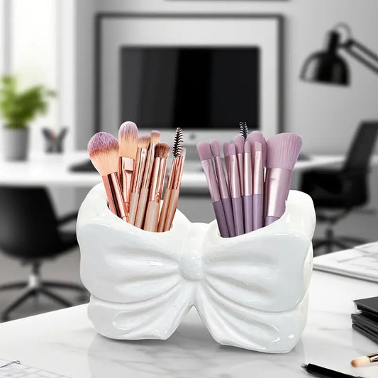 1PC Bow Shaped Makeup Brush Holder For Cosmetic Brushes (5x3Inch)
