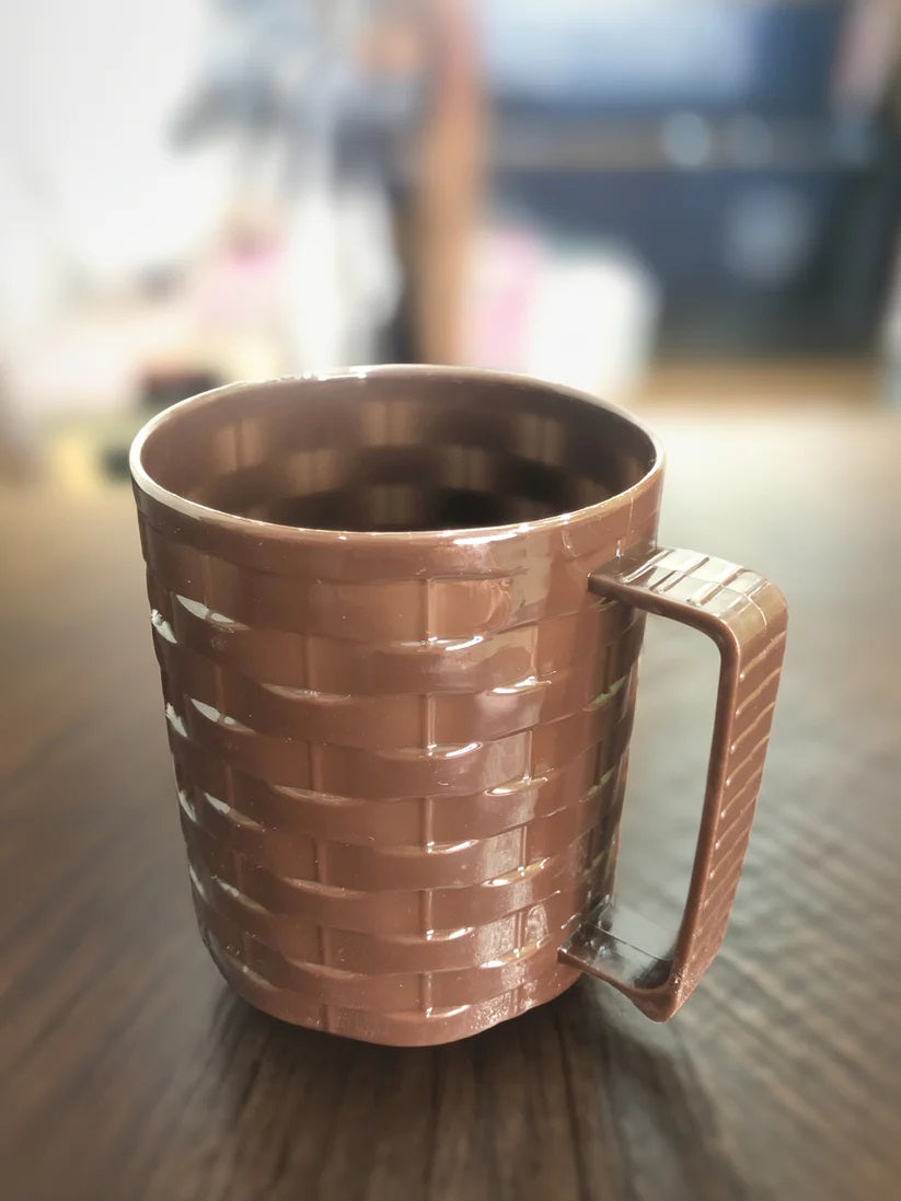 3 PC Brick Textured Style Plastic Mug