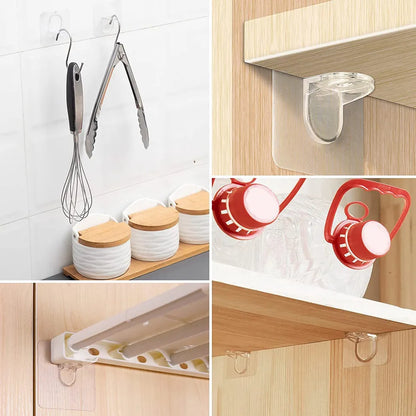 Cabinet Shelf Support Pegs Adhesive Shelf Clips No Drill Required