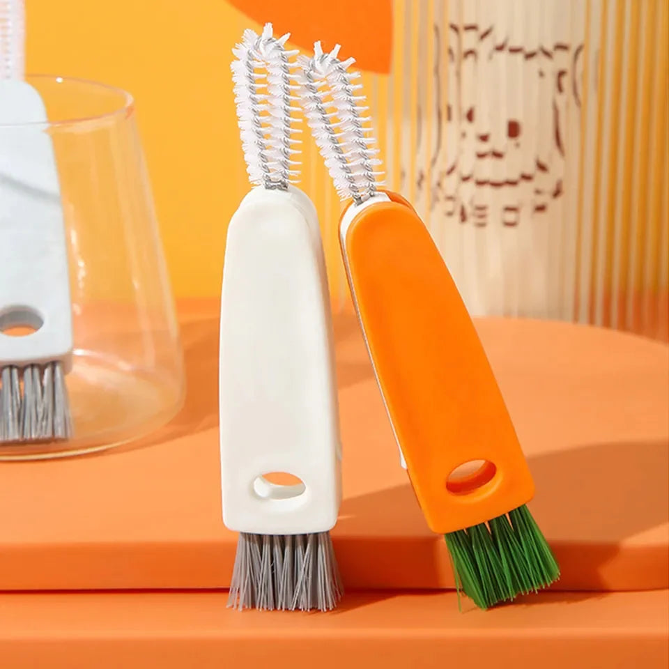 Carrot Shaped 3-in-1 Cleaning Brush