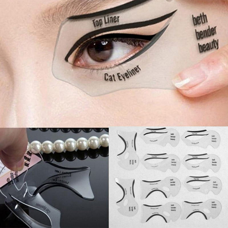 2pcs Cat Line Eye Makeup Template Eye Shadow Eyeliner Makeup Stencils