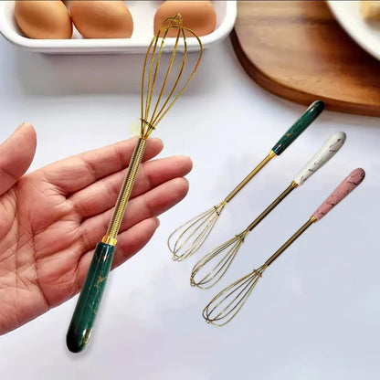 Handheld Stainless Steel Egg Whisk With Ceramic (8 Inch)